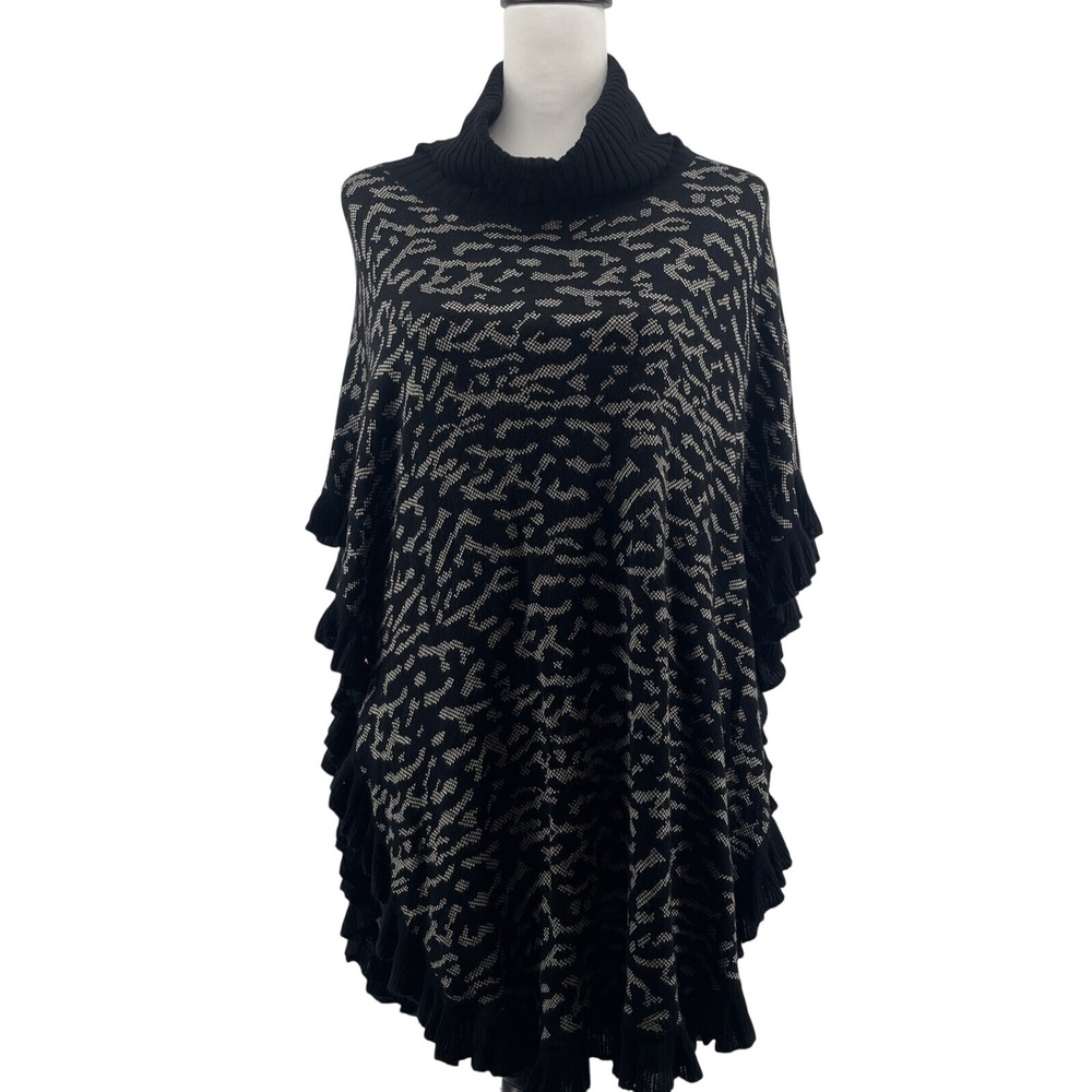 Joseph A Poncho High Neck Sweater‎ Womens XL Boho Western Artsy Fairy Whimsigoth